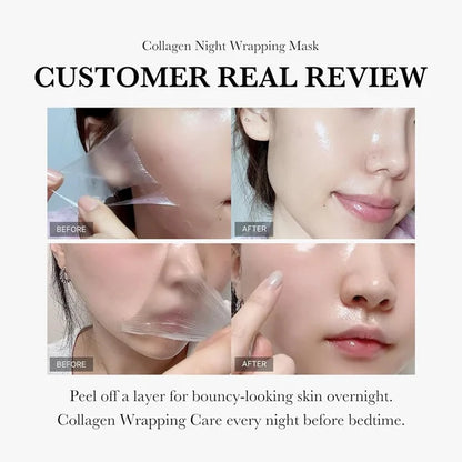Collagen Wrapping Night Mask – Overnight Glass Skin & Lifting Treatment | Premium Collagen Wrapping Sleeping Mask | Anti-Aging, Firming & Deep Hydration
